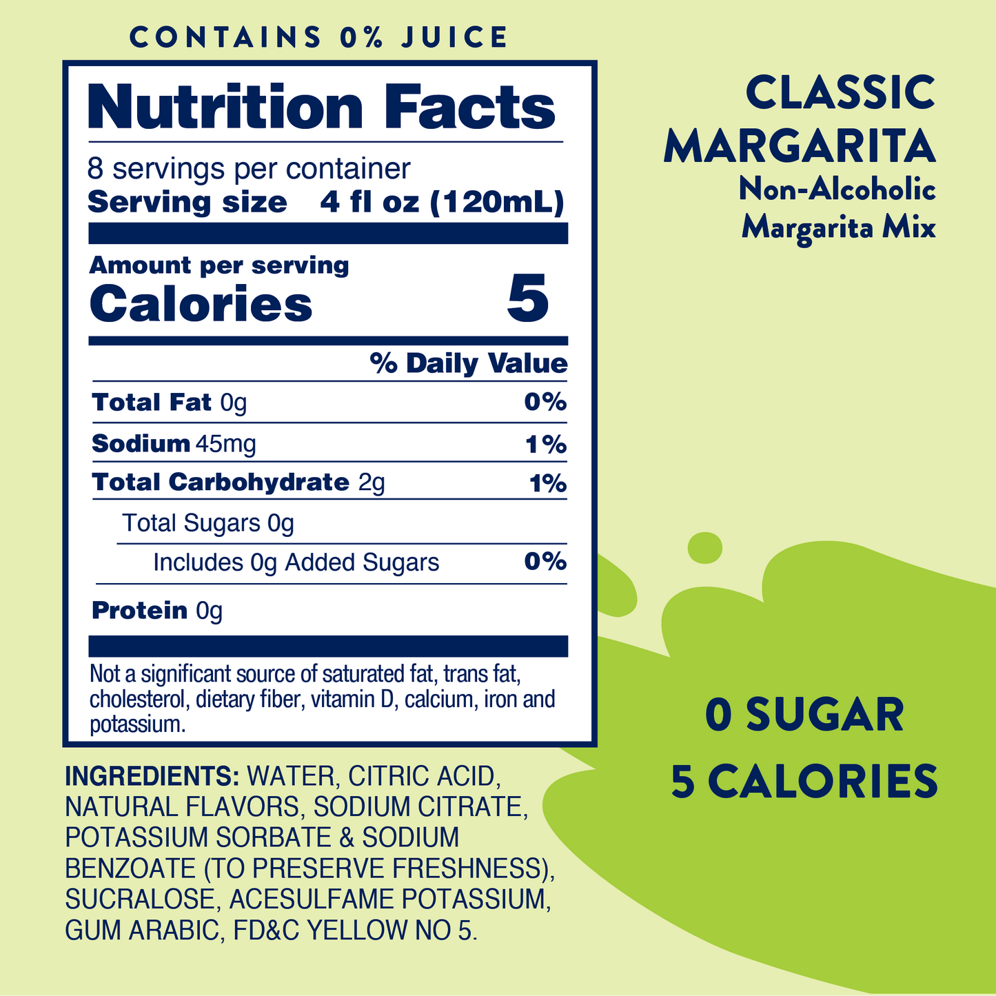 Margarita Mix - Sugar Free Mixer (Alcohol Free)