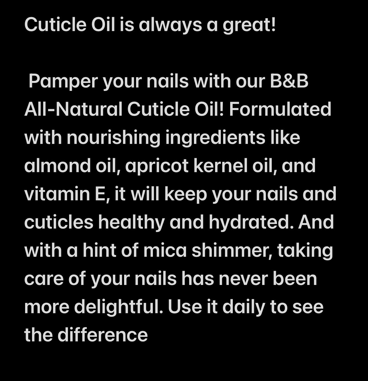 B&B Cuticle Oil