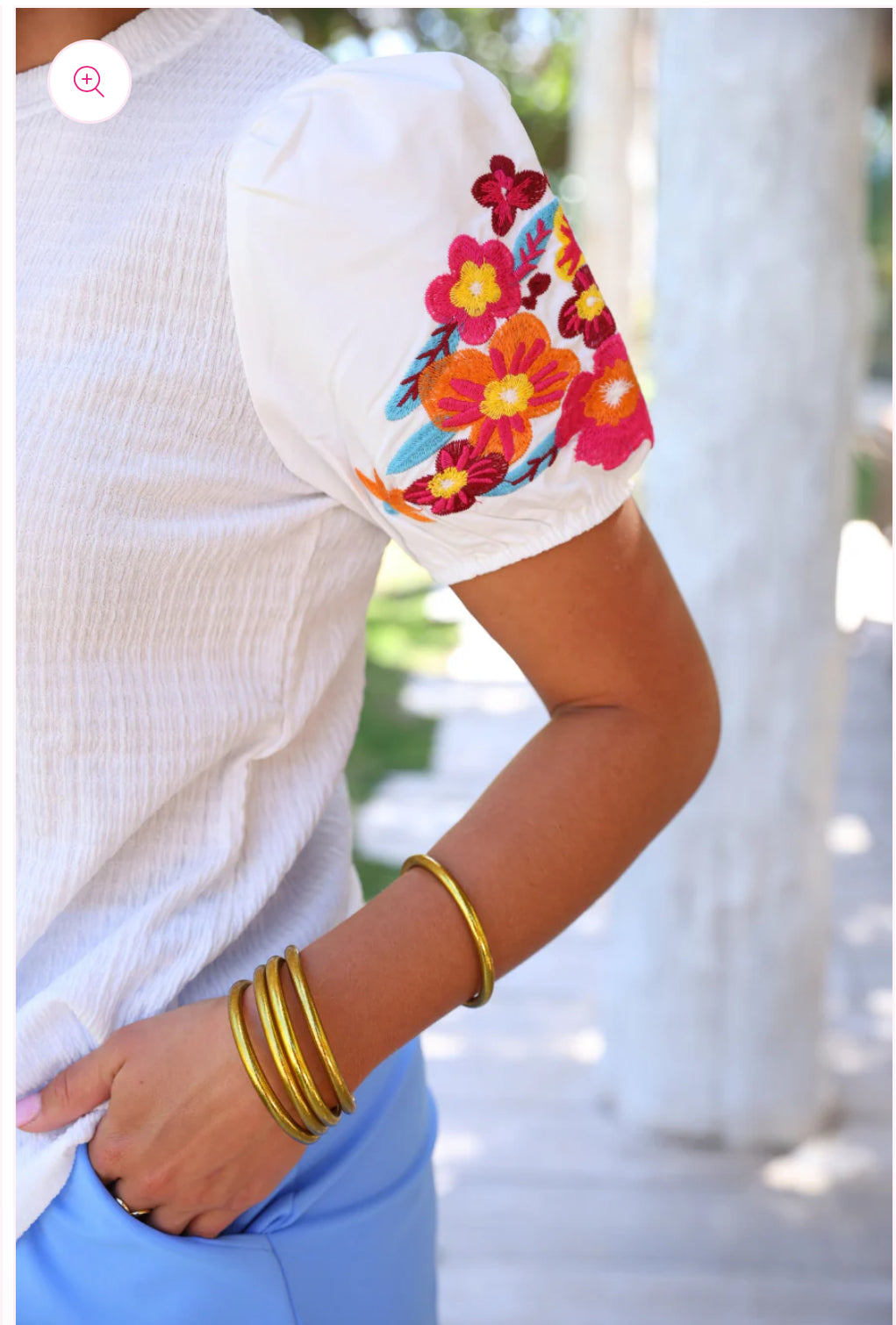 White Sands Embroidered Top