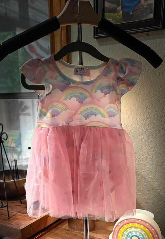 Pete & Lucy Rainbow Dress (onesie) with skirt