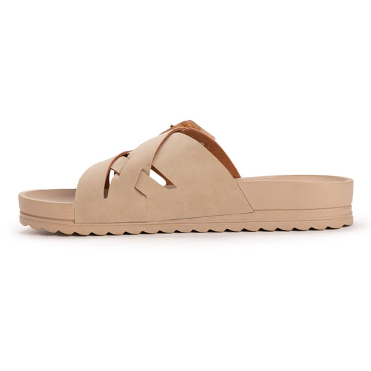 Muk Luks Women's Grand Shayna Sandal: Stone / 8